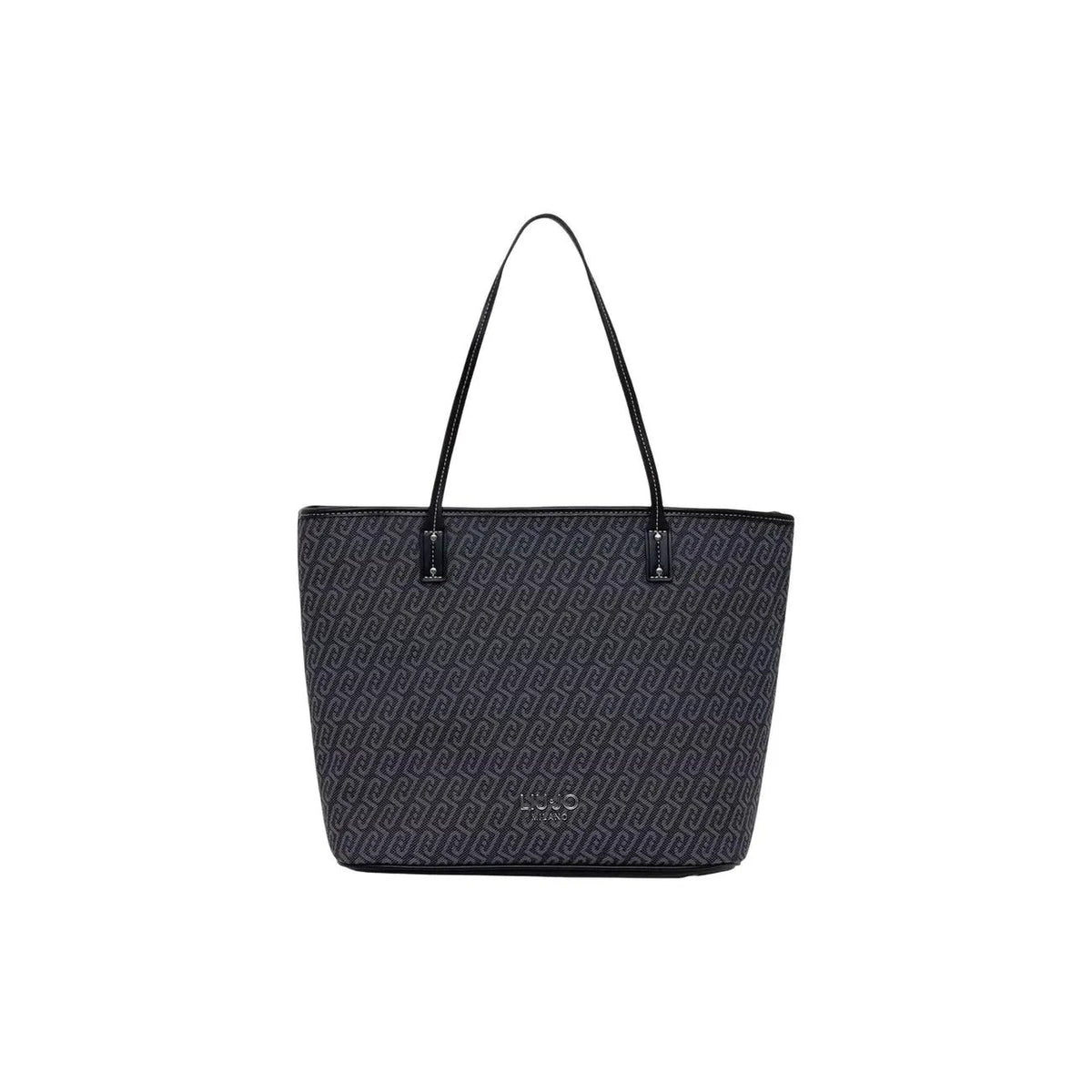 Liu Jo Women's Black Faux Leather Shopper Tote Bag with Zip Top