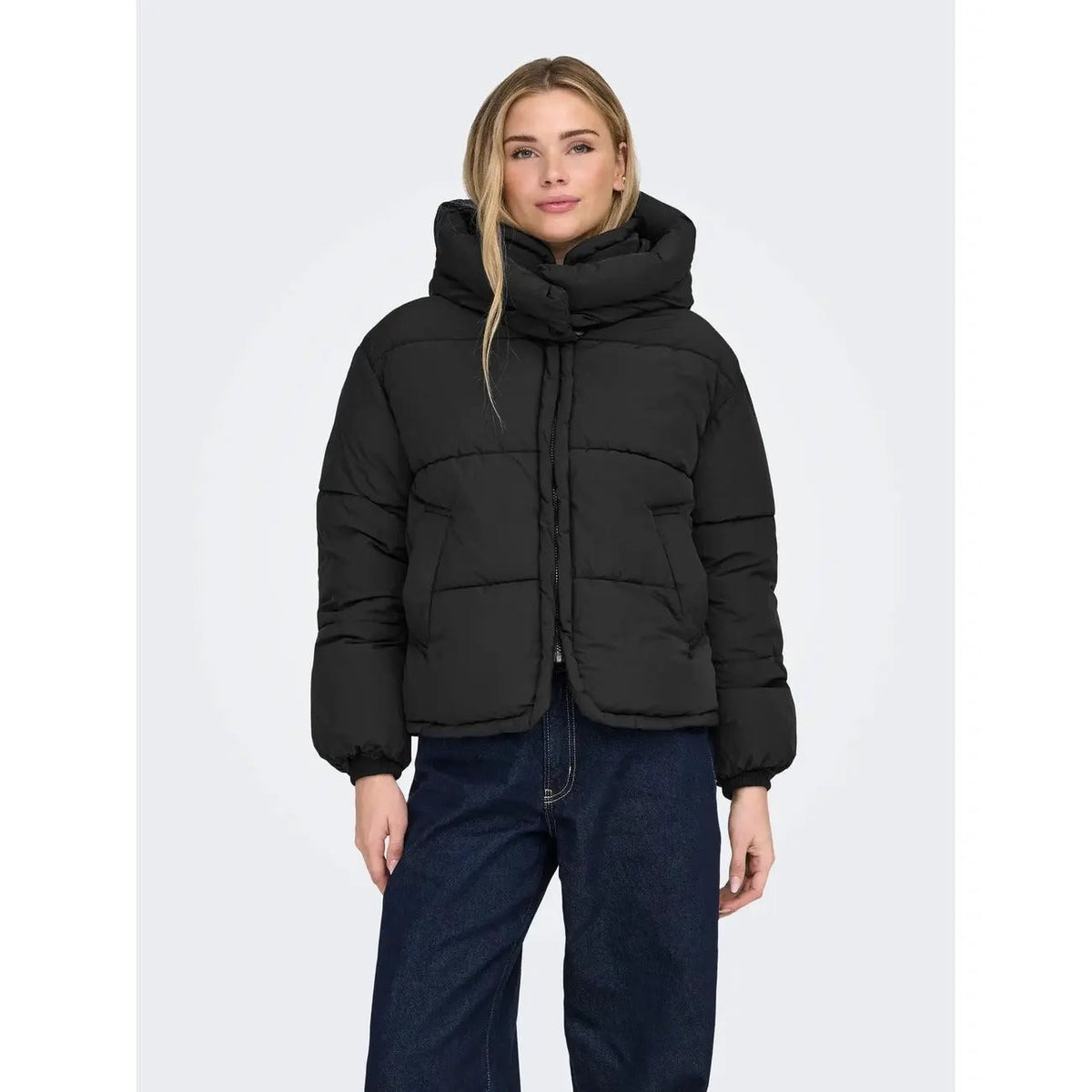 Only Women's Grey Hooded Jacket