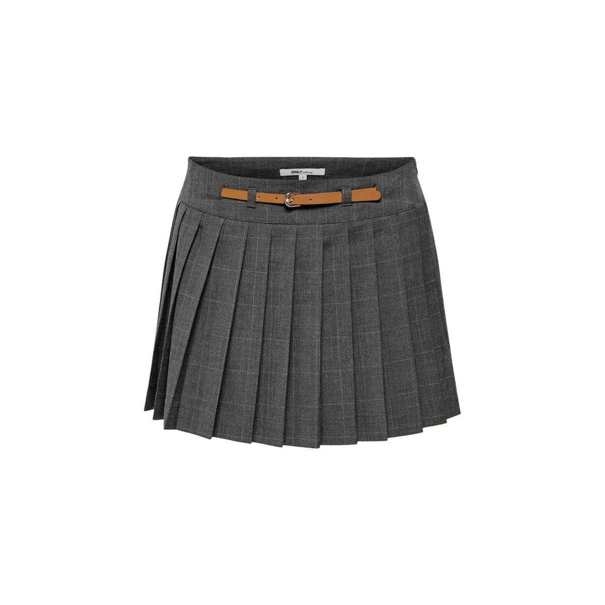 Only Women's Enia Grey Check Pleated Skort