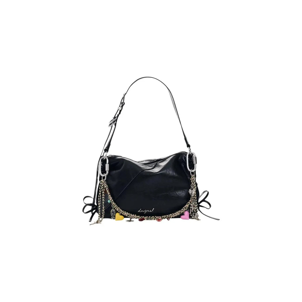 Desigual Women's Gravity Letur Black Faux Leather Handbag