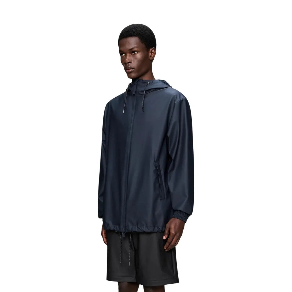Rains Men's Storm Breaker Blue Hooded Jacket