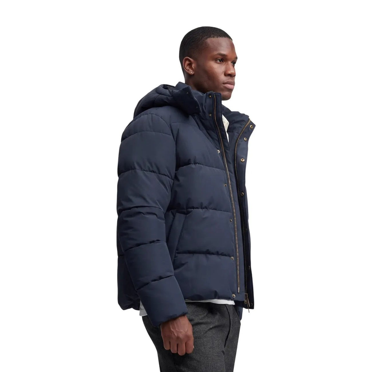 Superdry Men's Blue Premium Hooded Puffer Jacket