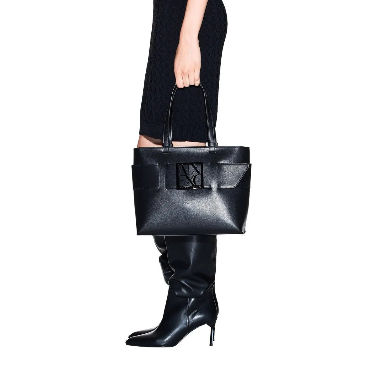 Armani Exchange Women's Black Faux Leather Handbag