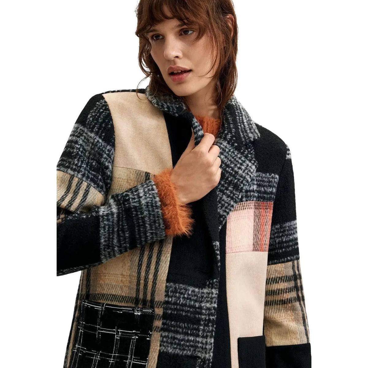 Desigual Women's Parches Black Coat
