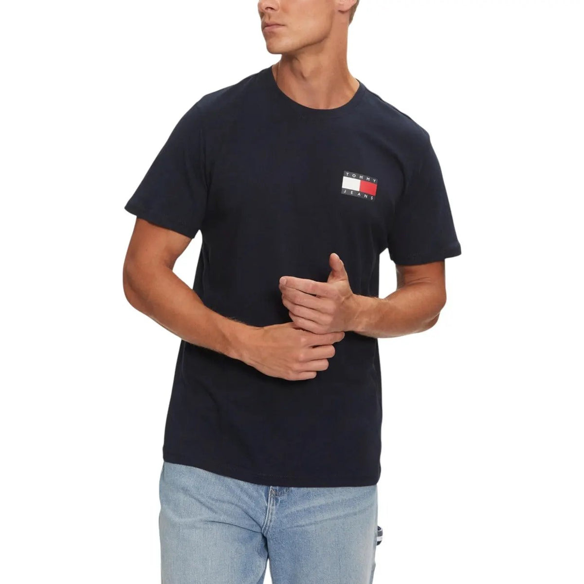 Tommy Hilfiger Jeans Men's Black Printed Cotton T-Shirt