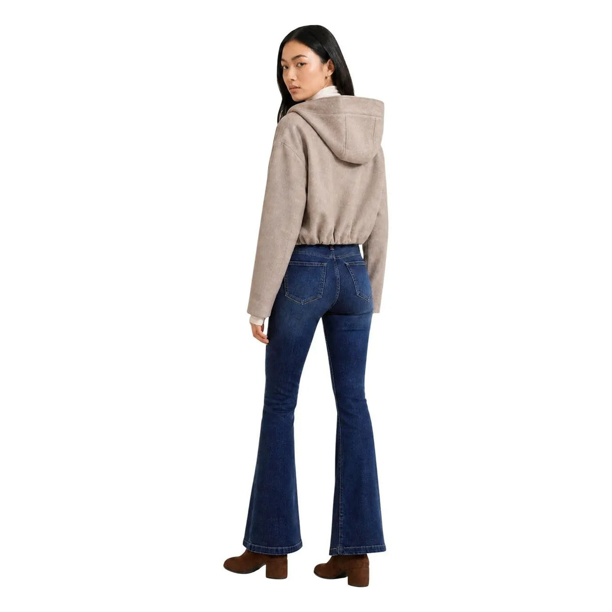 Choral Women's Beige Wool Hooded Jacket