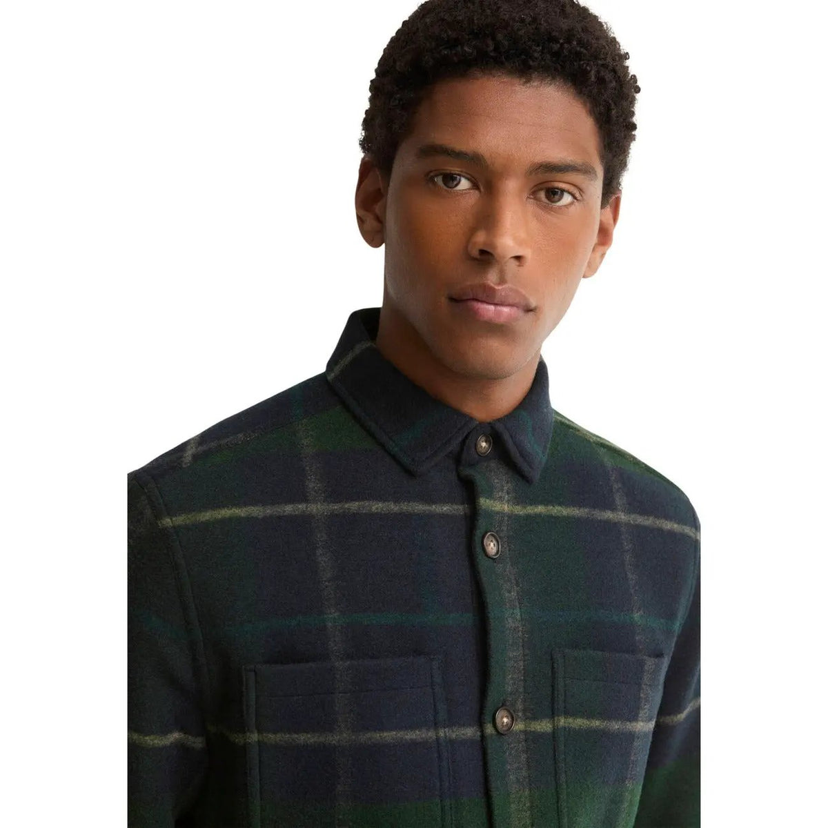 Barbour Men's Woodlane Blue Check Overshirt