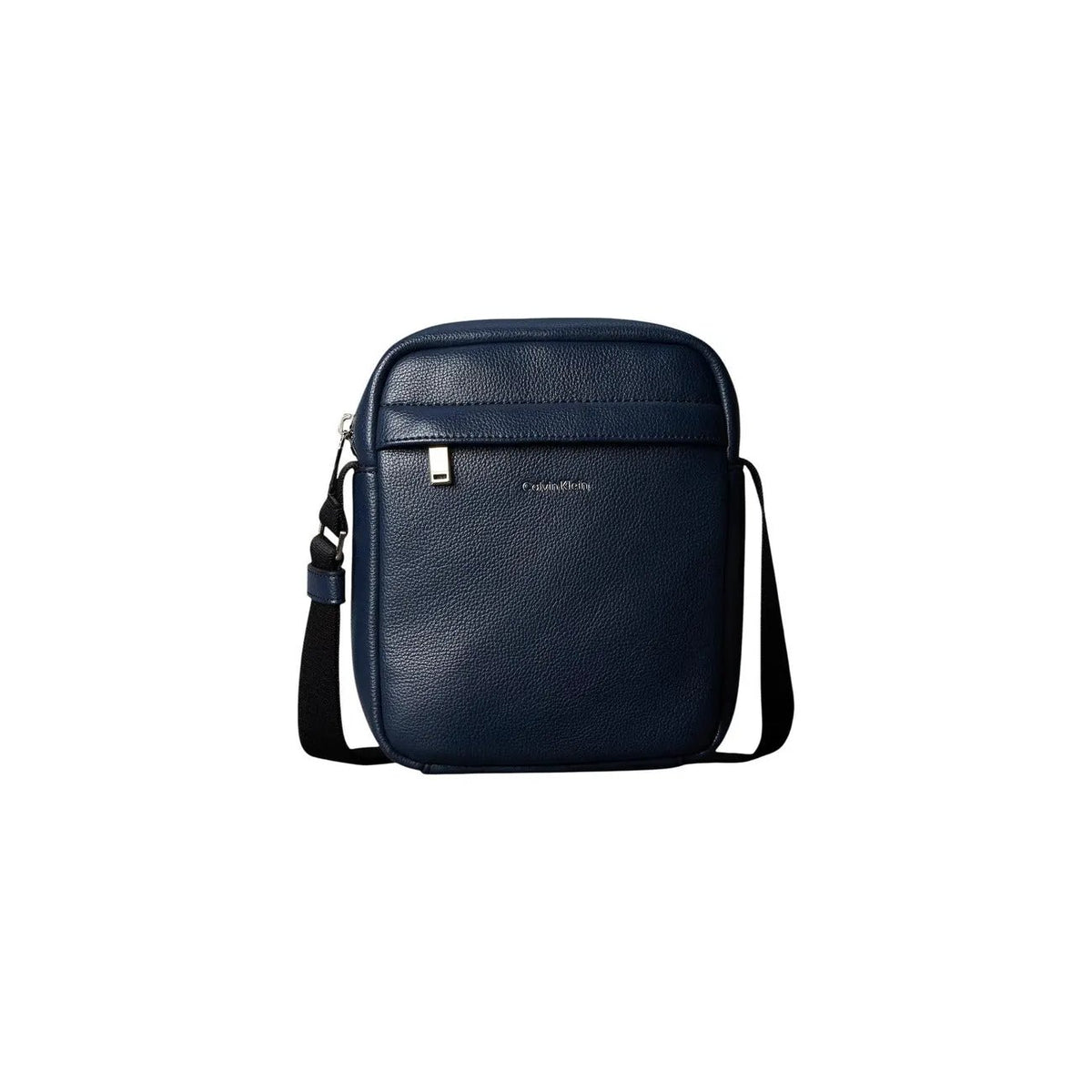 Calvin Klein Men's Raised Blue Faux Leather Reporter Bag