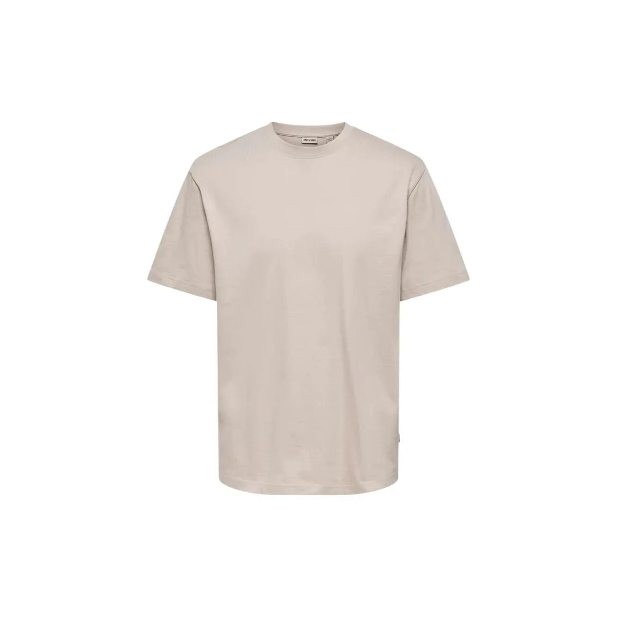Only & Sons Men's Fred Beige Relaxed Cotton T-Shirt