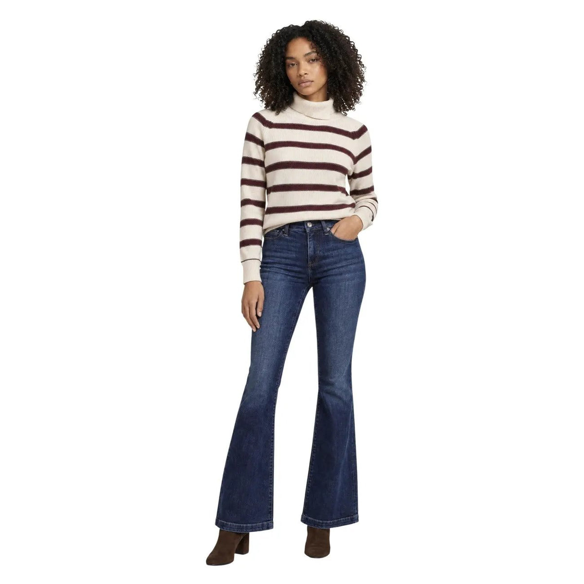 Choral Women's Brown Striped Sweater