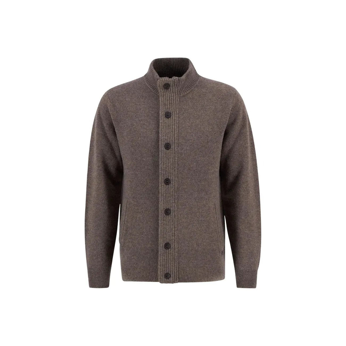 Barbour Men's Essential Patch Green Wool Cardigan