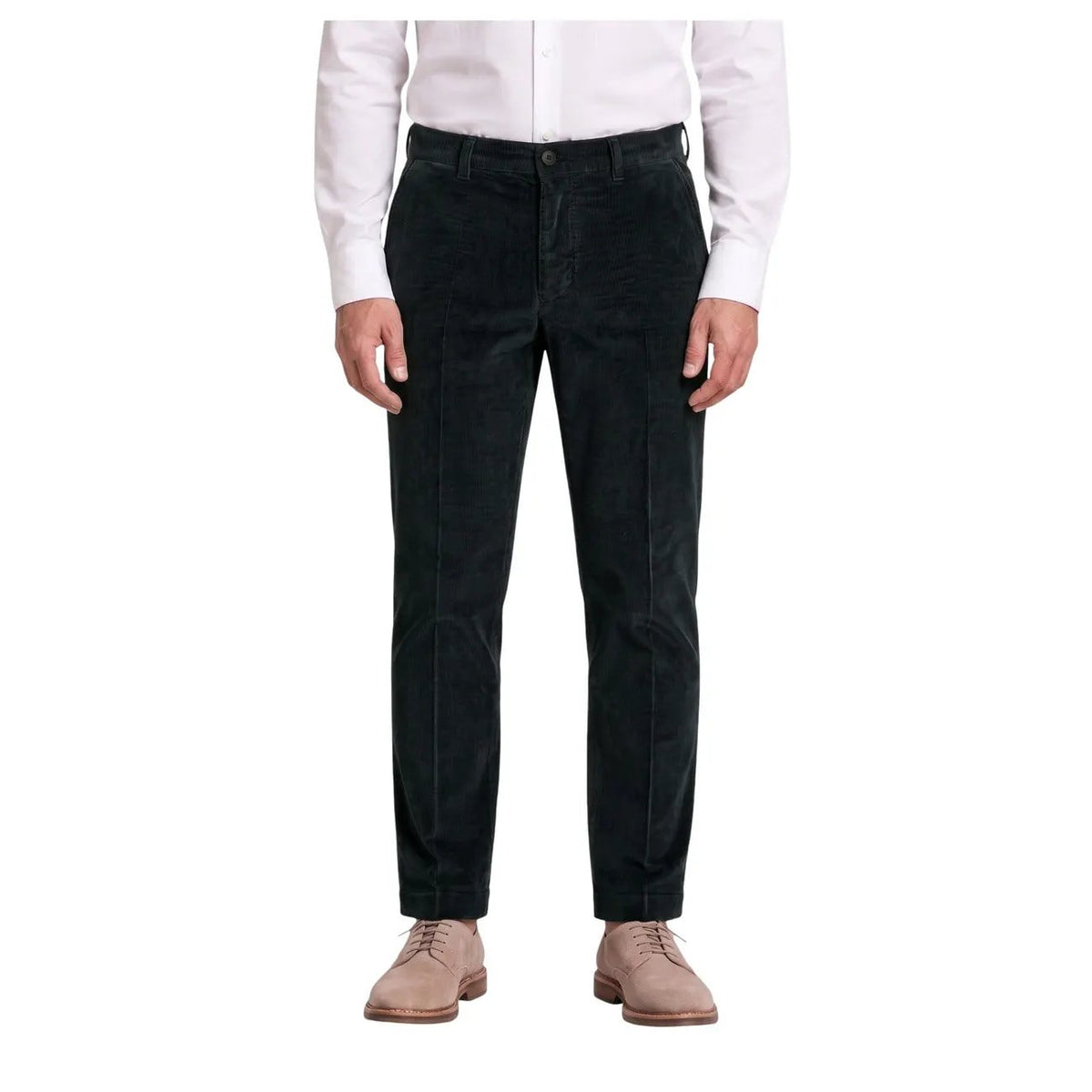 Borghese Men's Aurelio Blue Corduroy Trousers