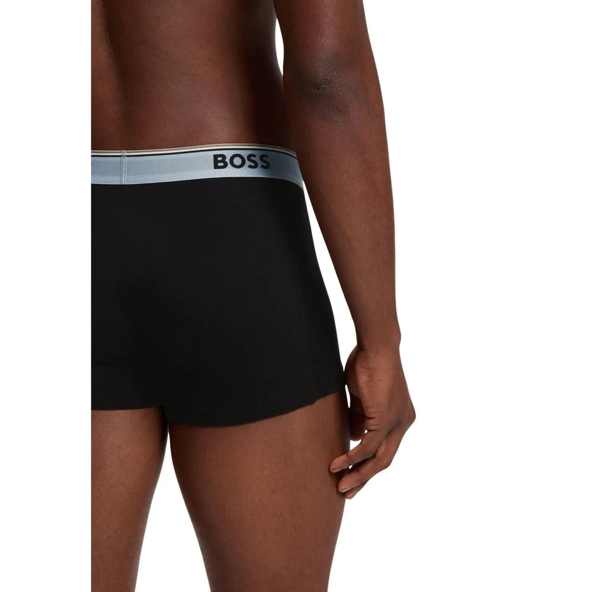 Boss Men's Power Black Cotton Trunks 3 Pack