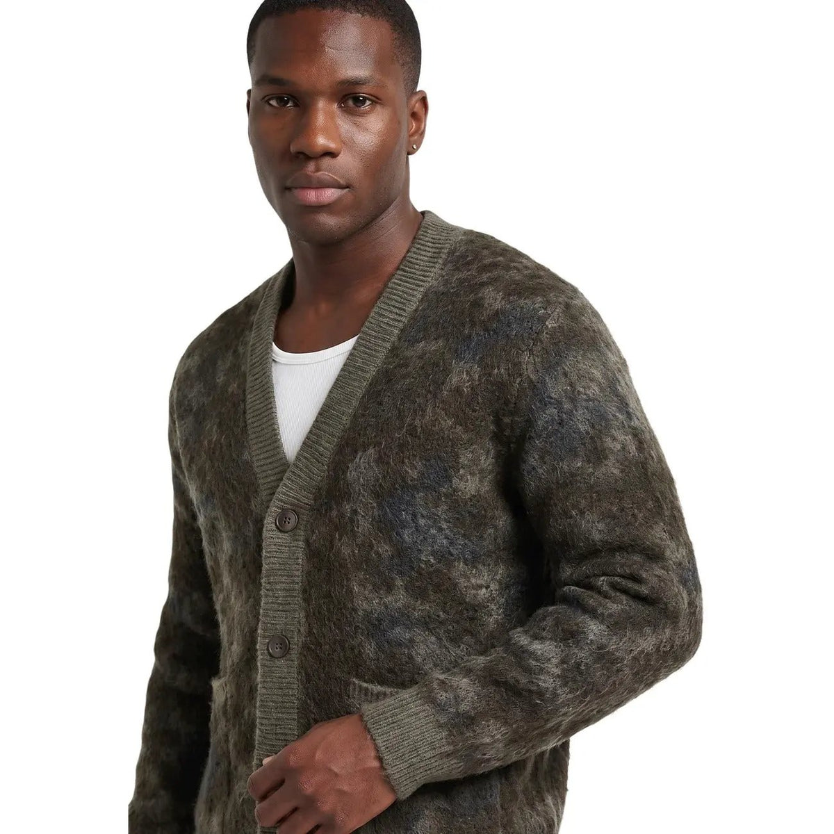 Only & Sons Men's Willis Green Jacquard Cardigan