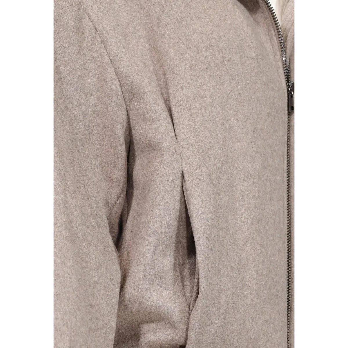 Choral Women's Beige Wool Hooded Jacket