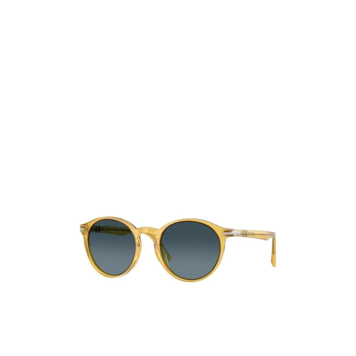 Persol Men's Blue Round Polarized Sunglasses