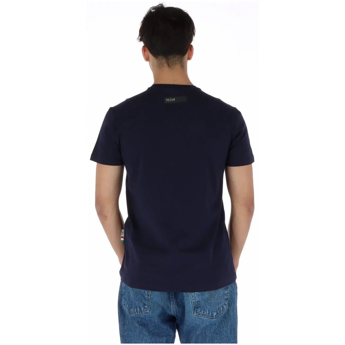 Plein Sport Men's Blue Printed Cotton T-Shirt Style 3
