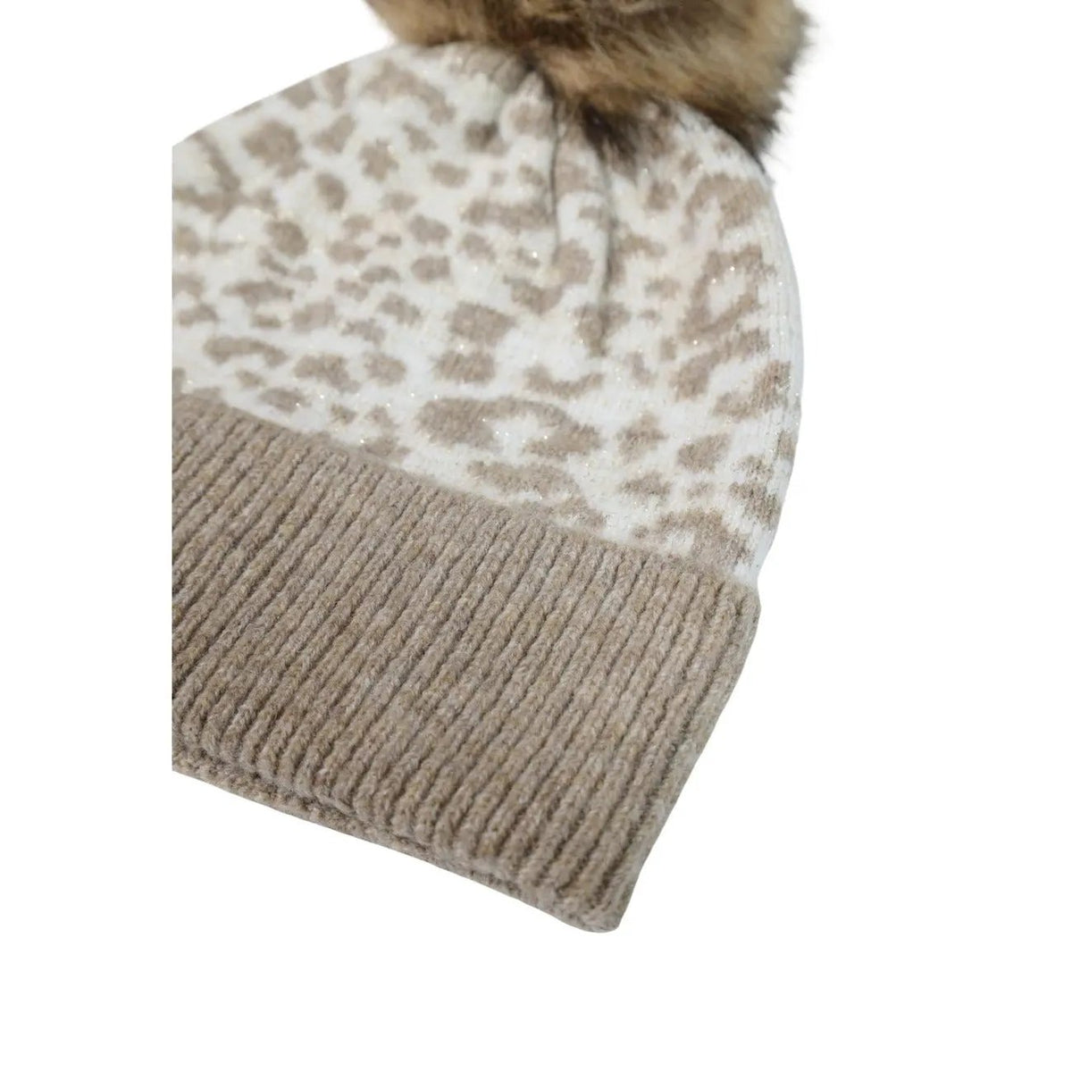 Pieces Women's Jumbo Beige Knit Hood