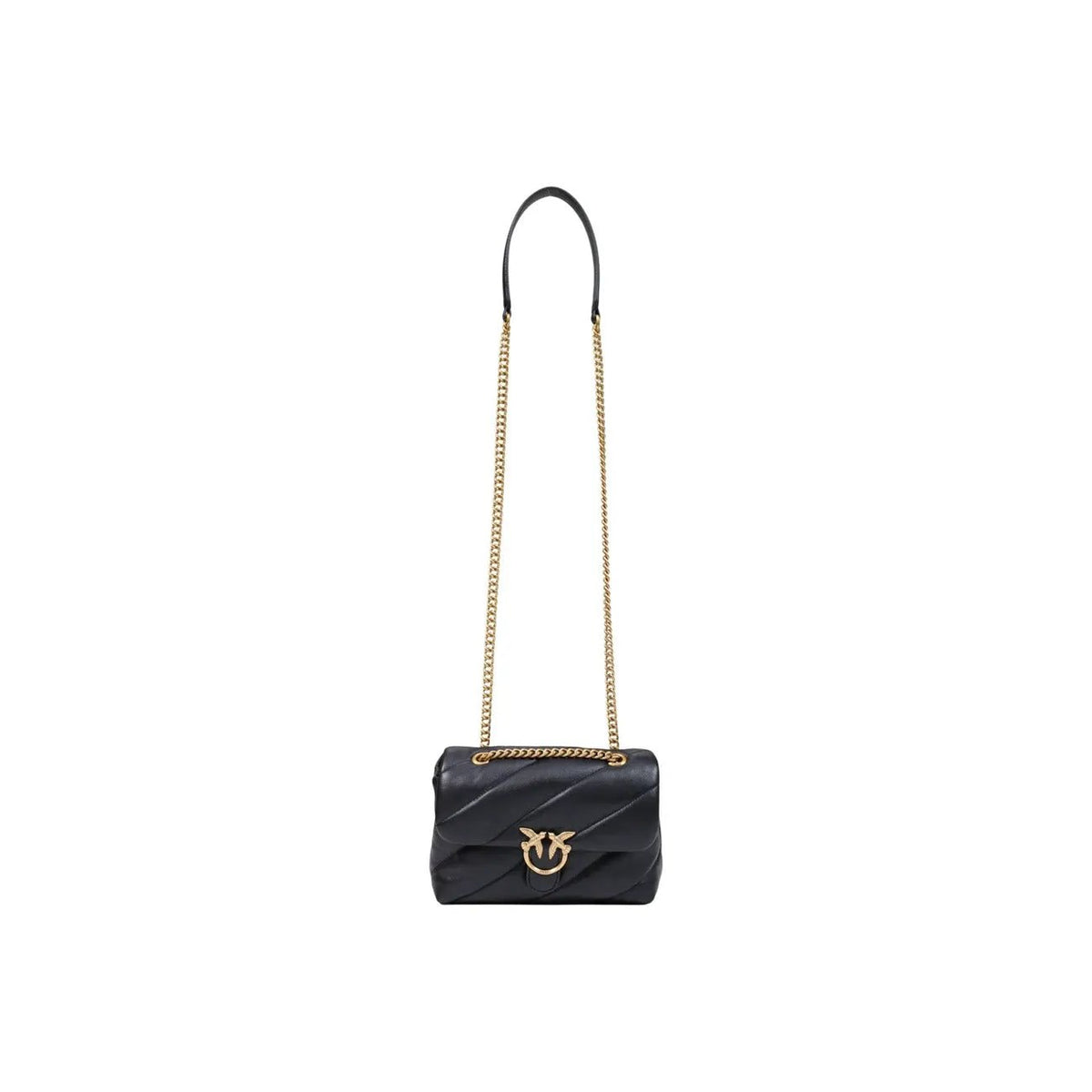 Pinko Women's Puff Black Leather Handbag