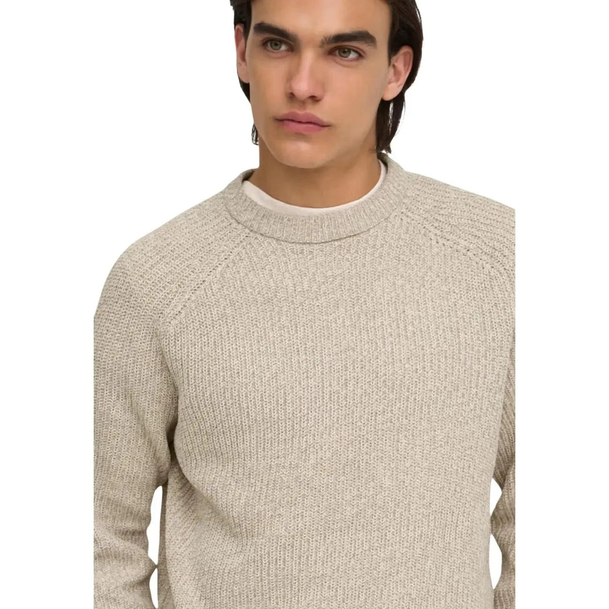 Only & Sons Men's Join Beige Raglan Sweater