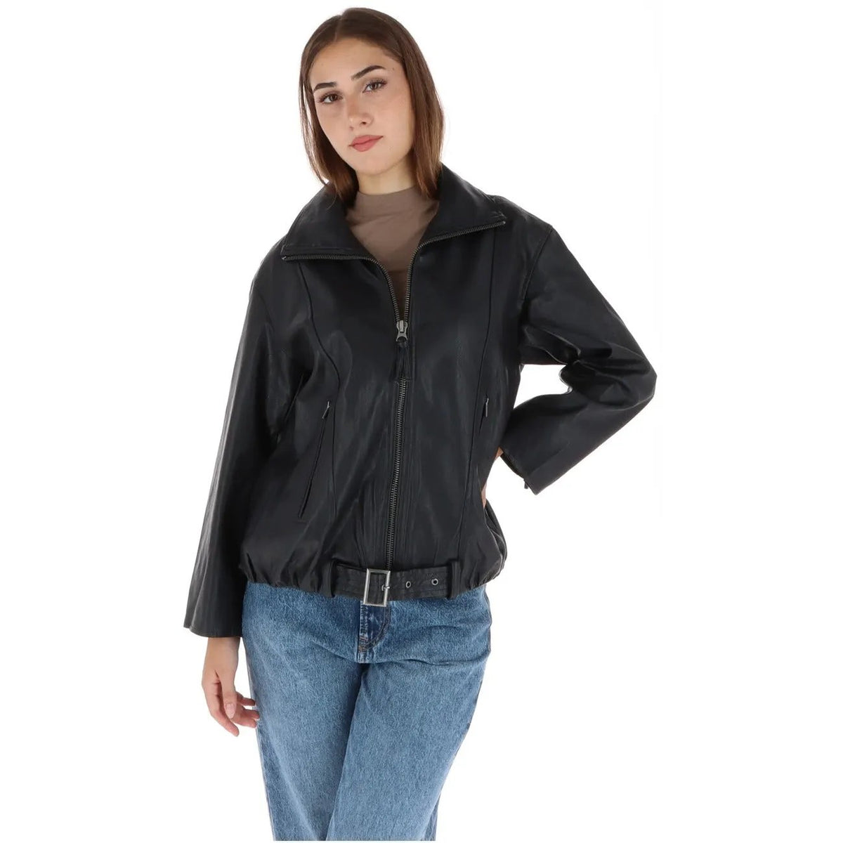 Pepe Jeans Women's Black Faux Leather Jacket