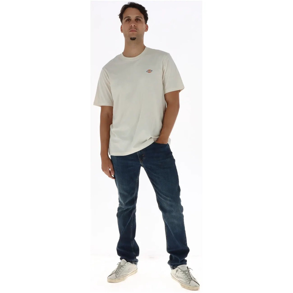 Dickies Men's Beige Cotton T-Shirt