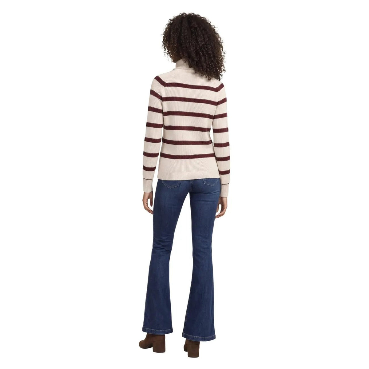 Choral Women's Bordeaux Striped Sweater
