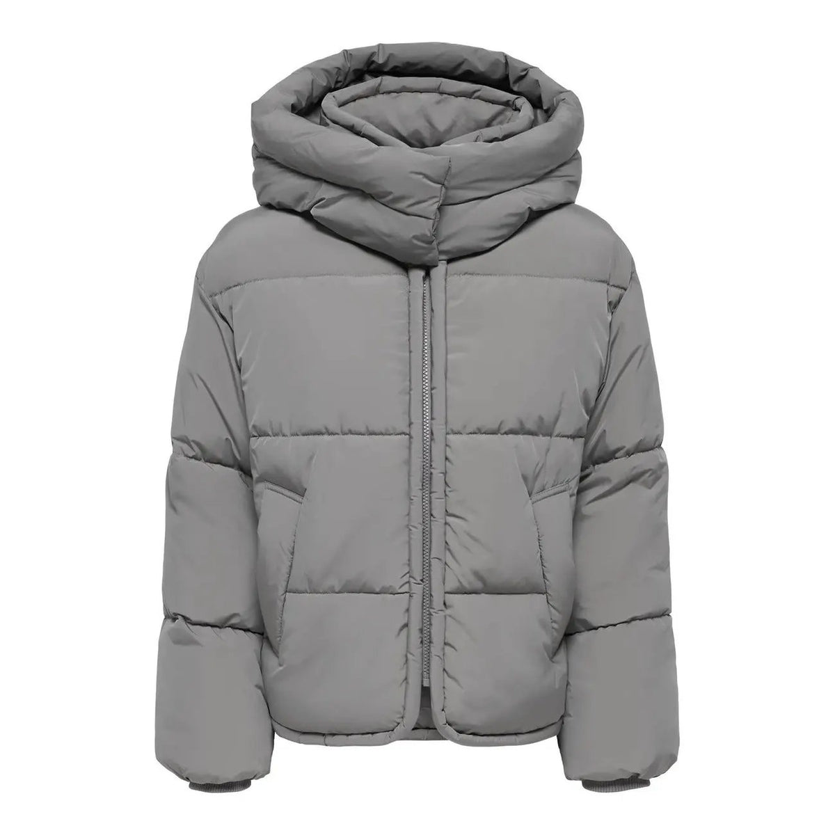 Only Women's Grey Hooded Jacket