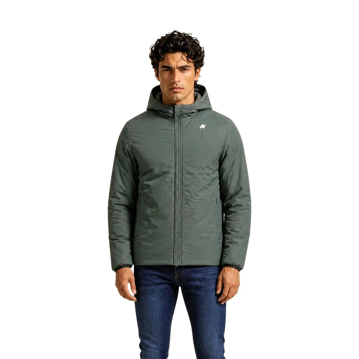 K-Way Men's Jack Green Hooded Jacket