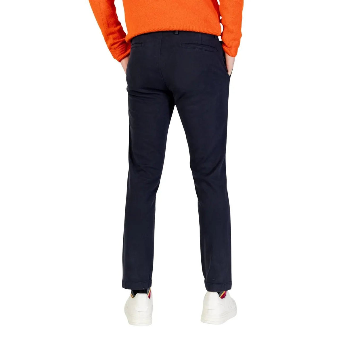 Borghese Men's Blue Cotton Trousers
