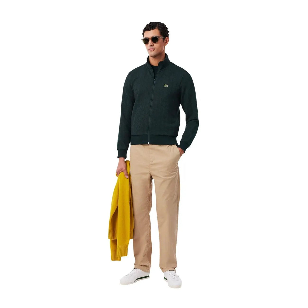 Lacoste Men's Green Cotton Hoodie