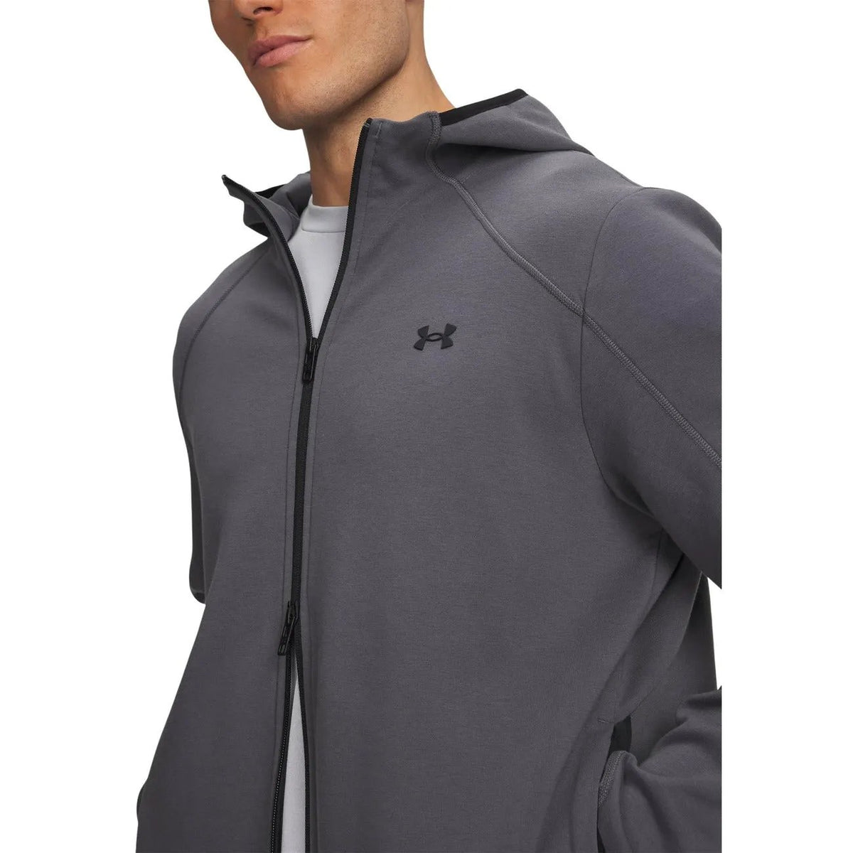 Under Armour Men's Unstoppable Grey Fleece Full Zip Hoodie