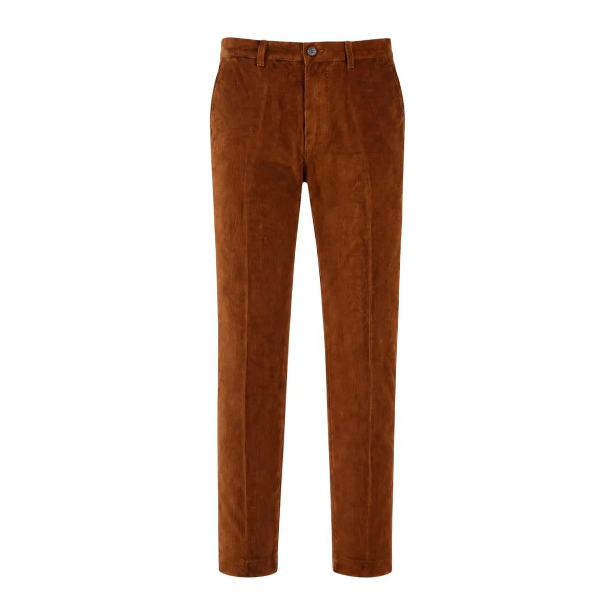 Borghese Men's Aurelio Brown Cotton Trousers
