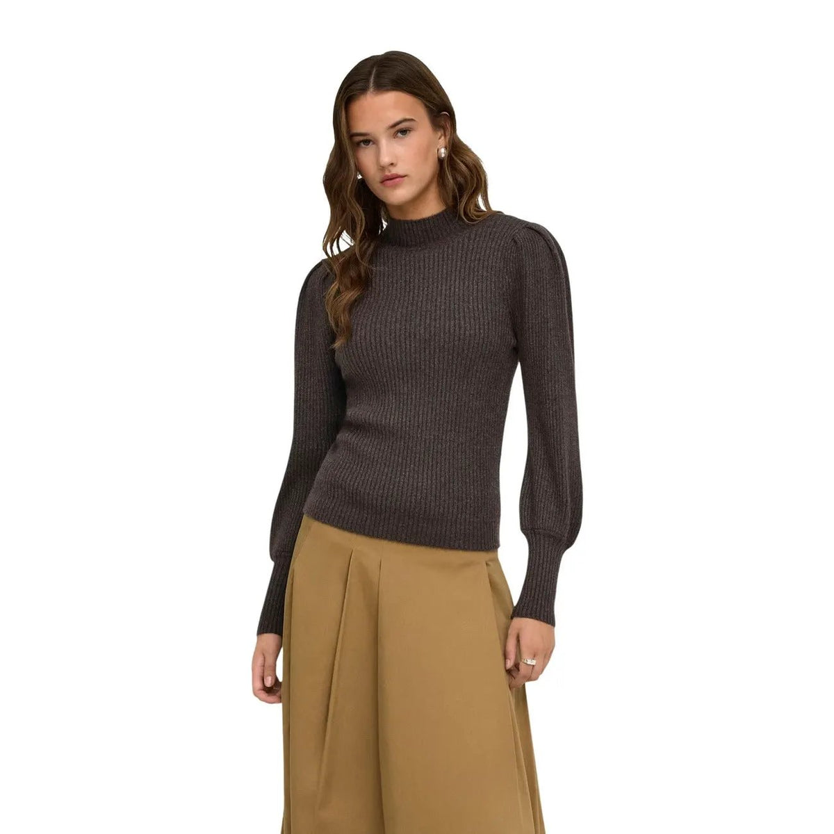 ONLY Women's Burgundy Sweater for Fall and Winter