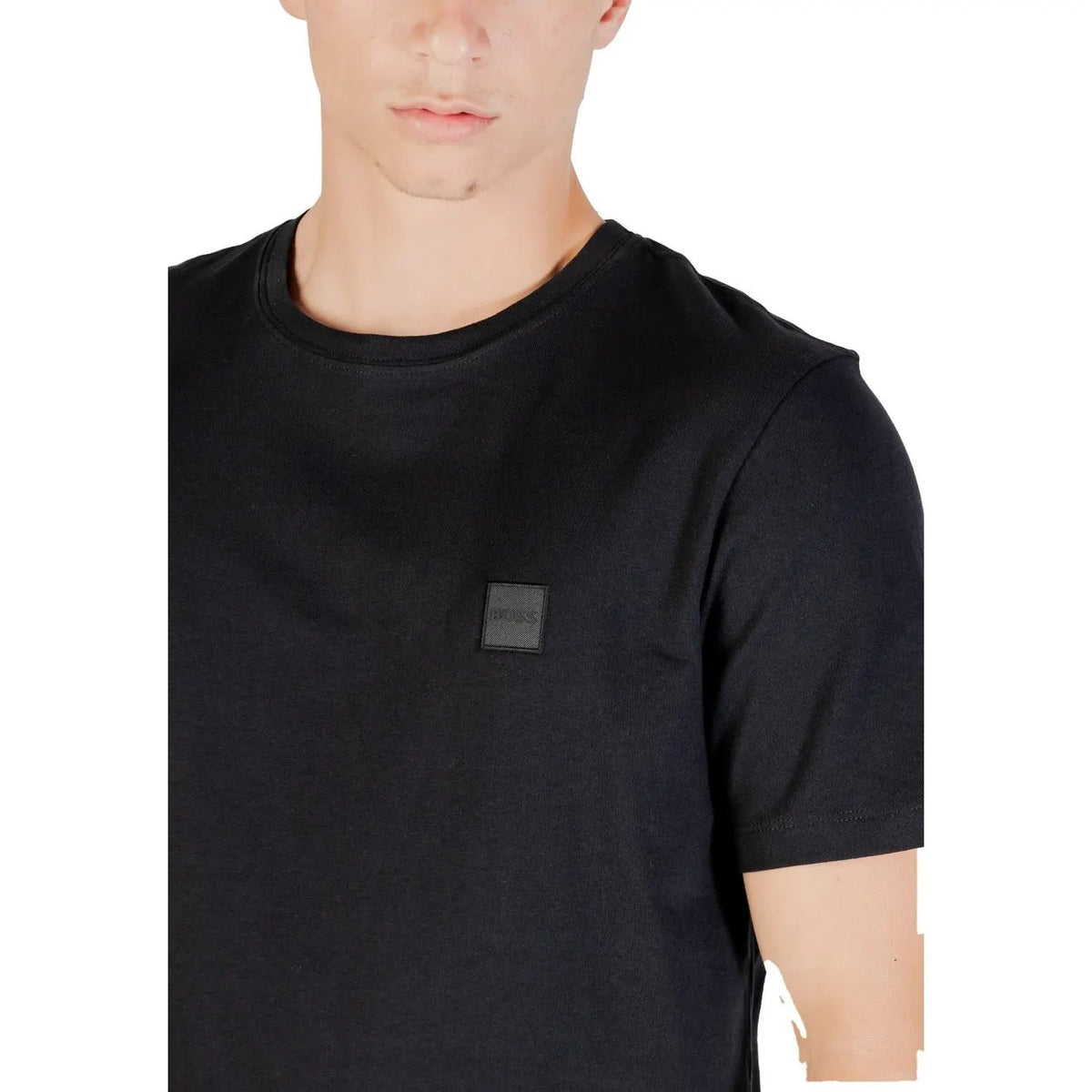 Boss Men's Black Cotton T-Shirt