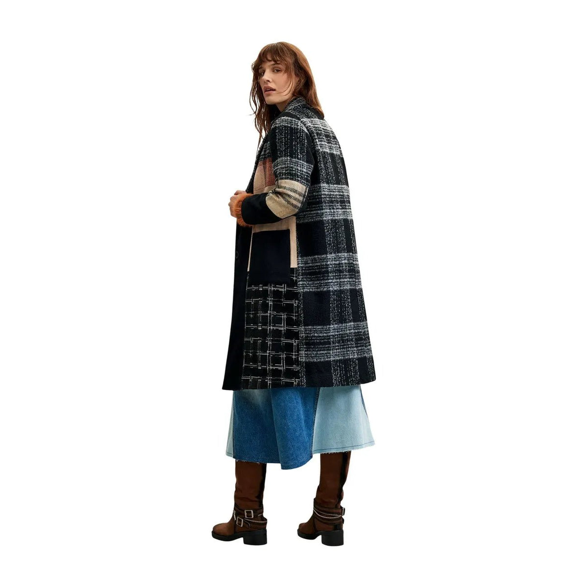 Desigual Women's Parches Black Coat