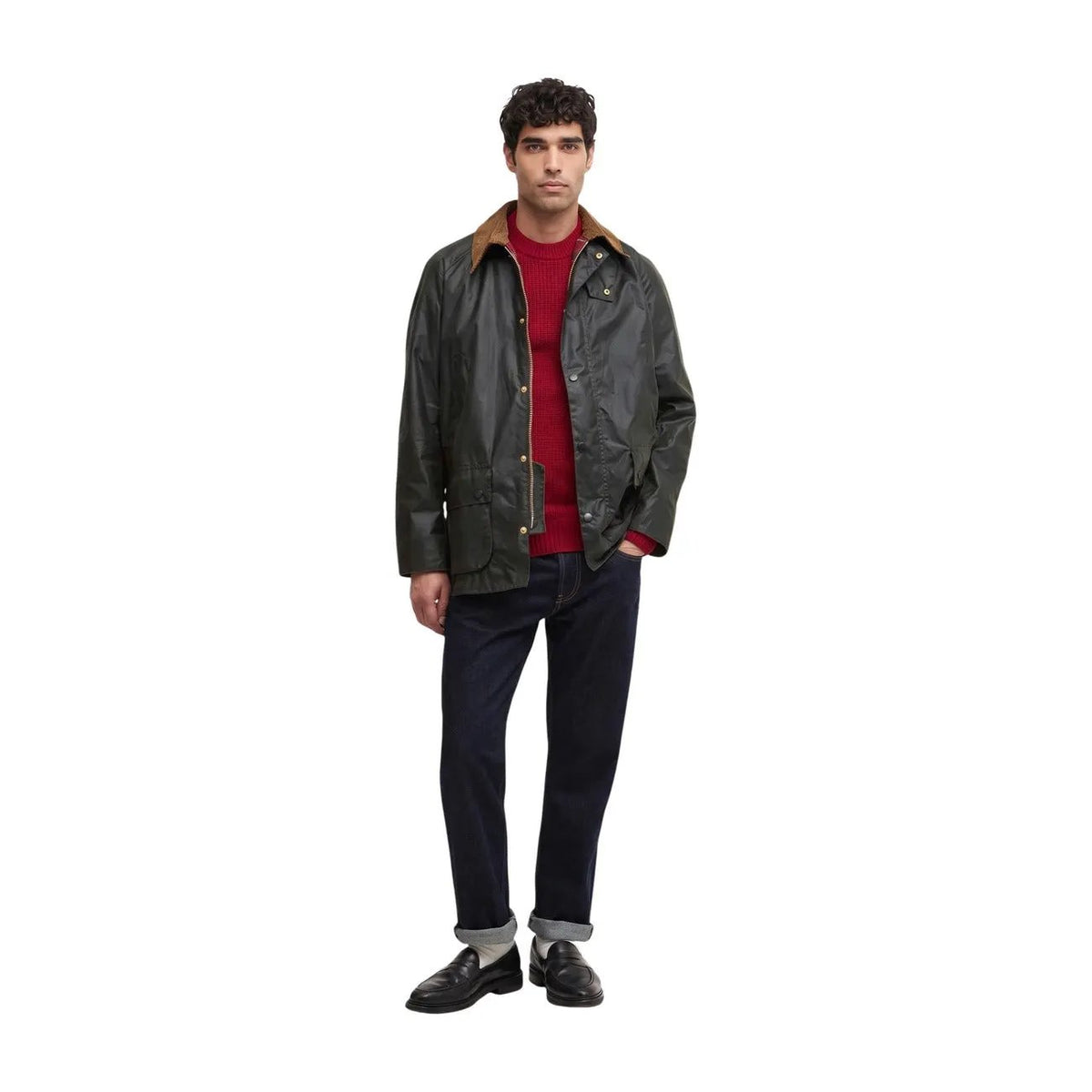 Barbour Men's Ashby Green Waxed Cotton Jacket