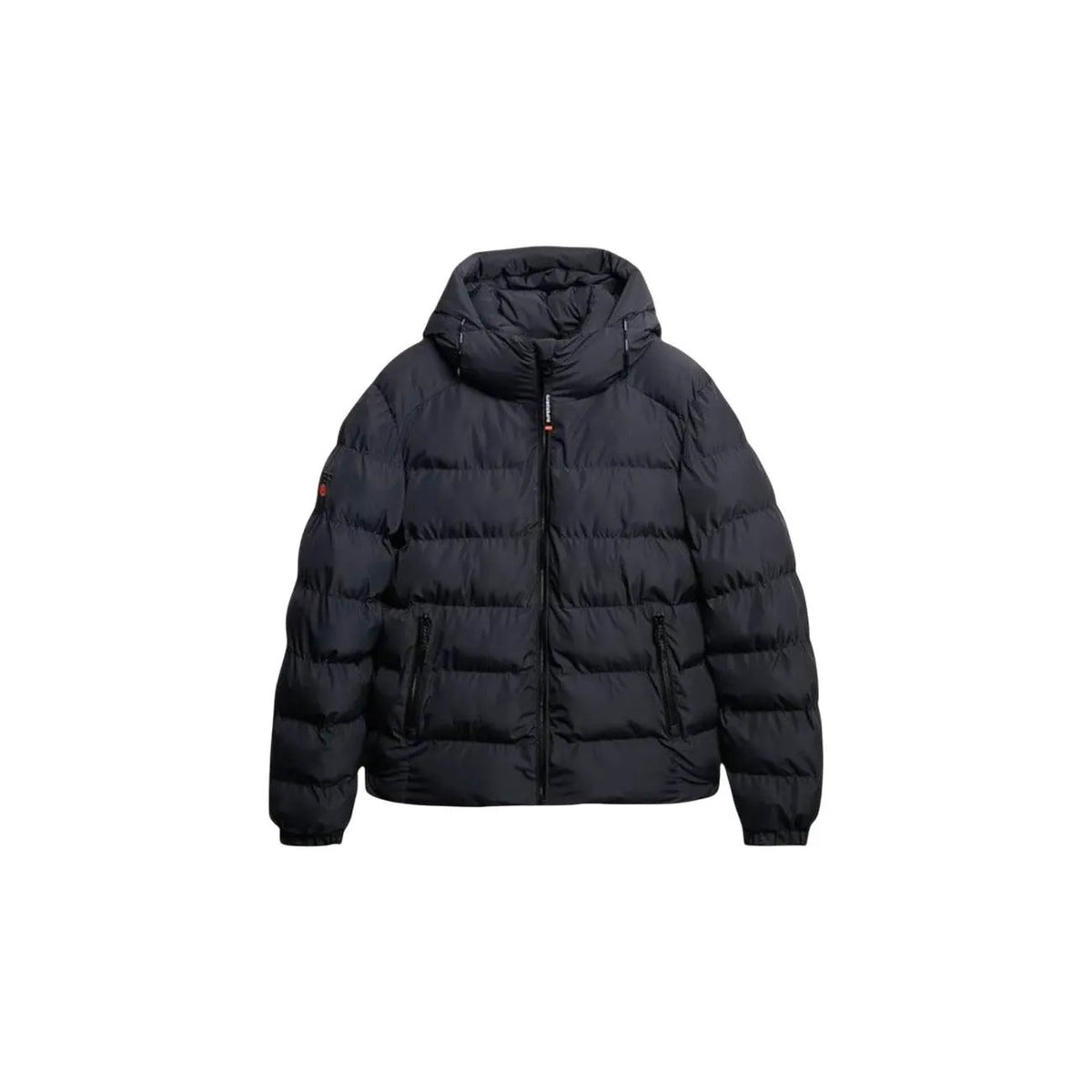 Superdry Men's Grey Hooded Sports Puffer Jacket