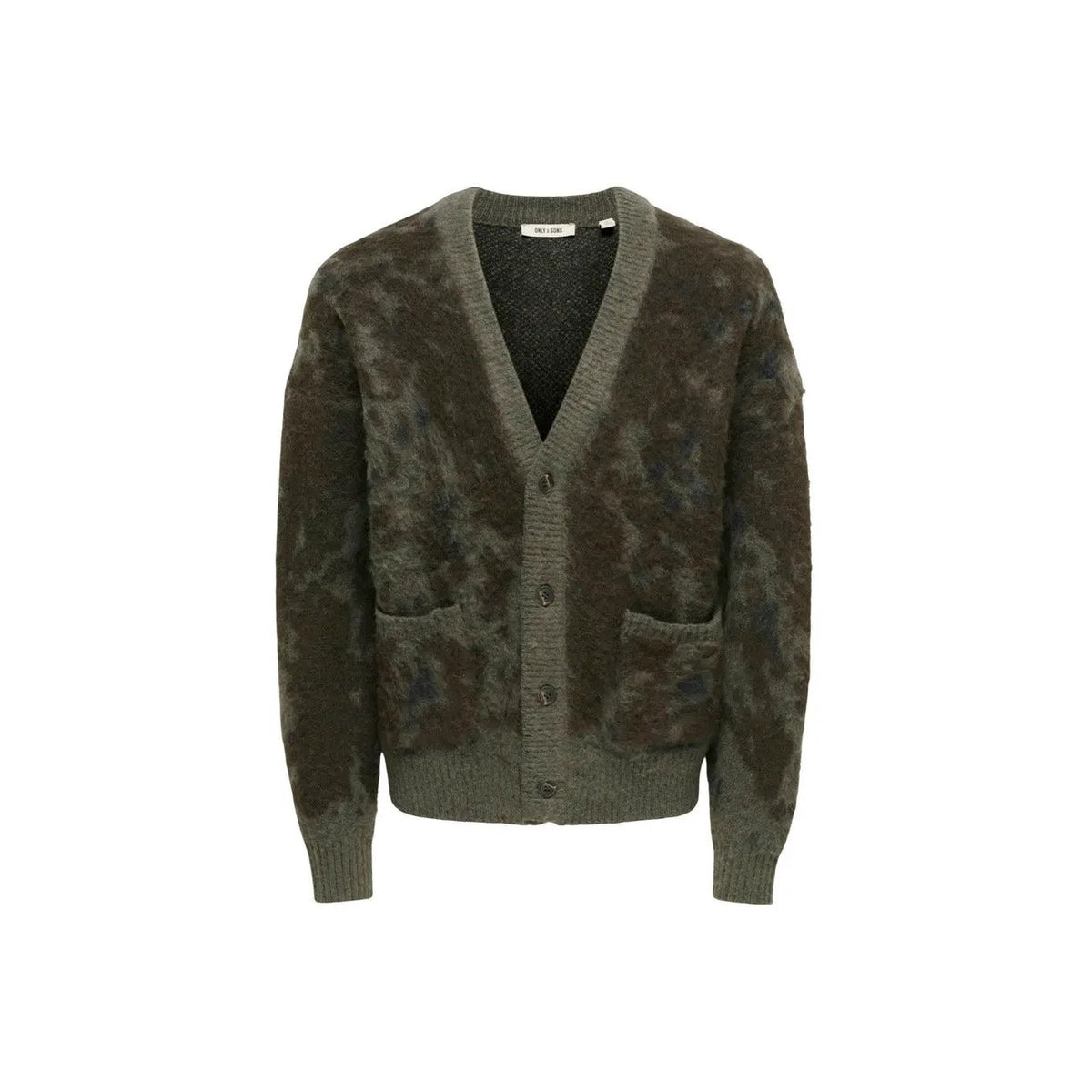 Only & Sons Men's Willis Green Jacquard Cardigan