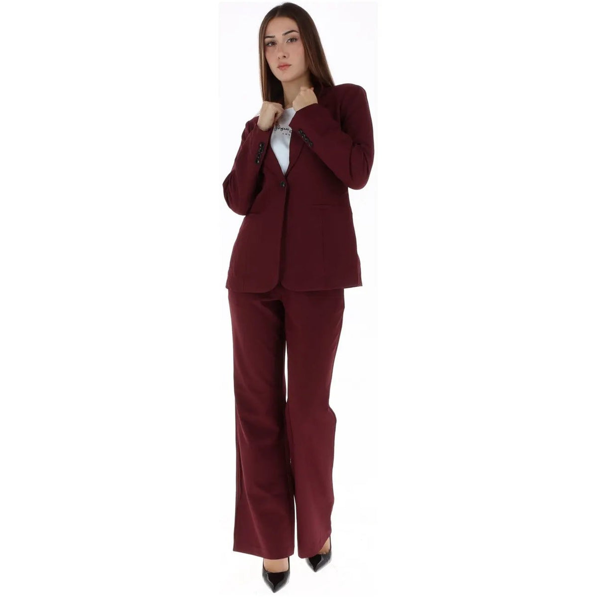 Vila Women's Bordeaux Trousers