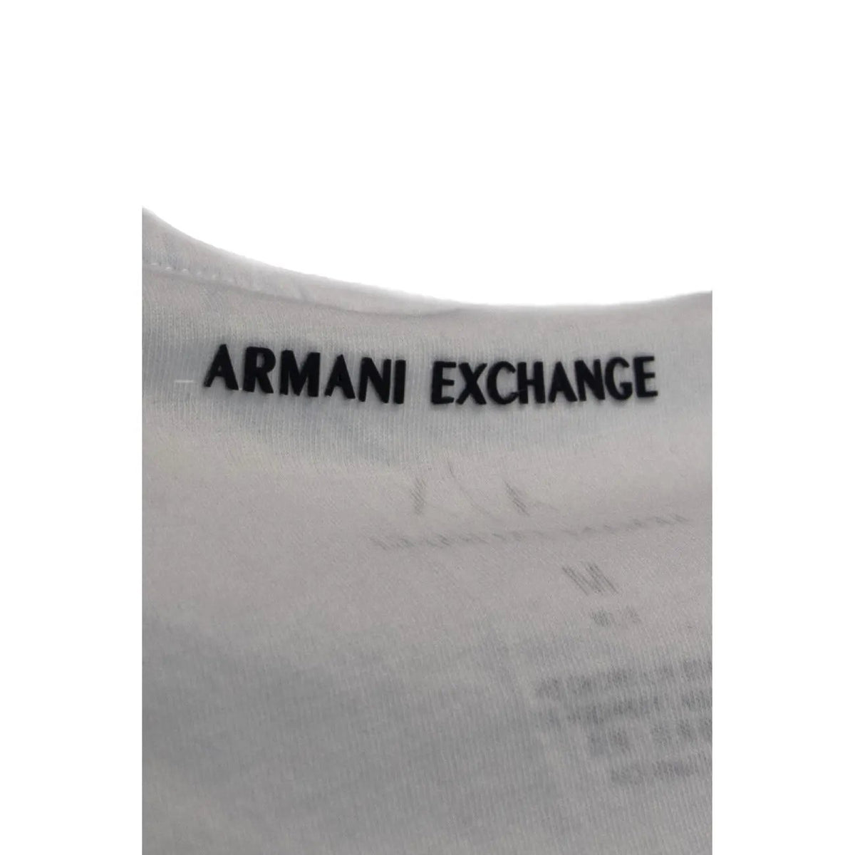 Armani Exchange Men's White Printed Cotton T-Shirt