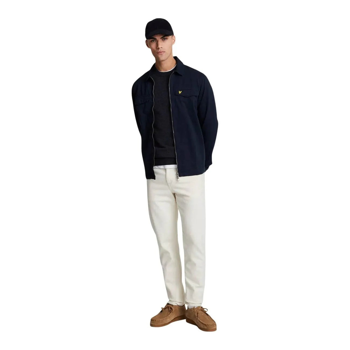 Lyle & Scott Men's Lambswool Blend Black Wool Sweater