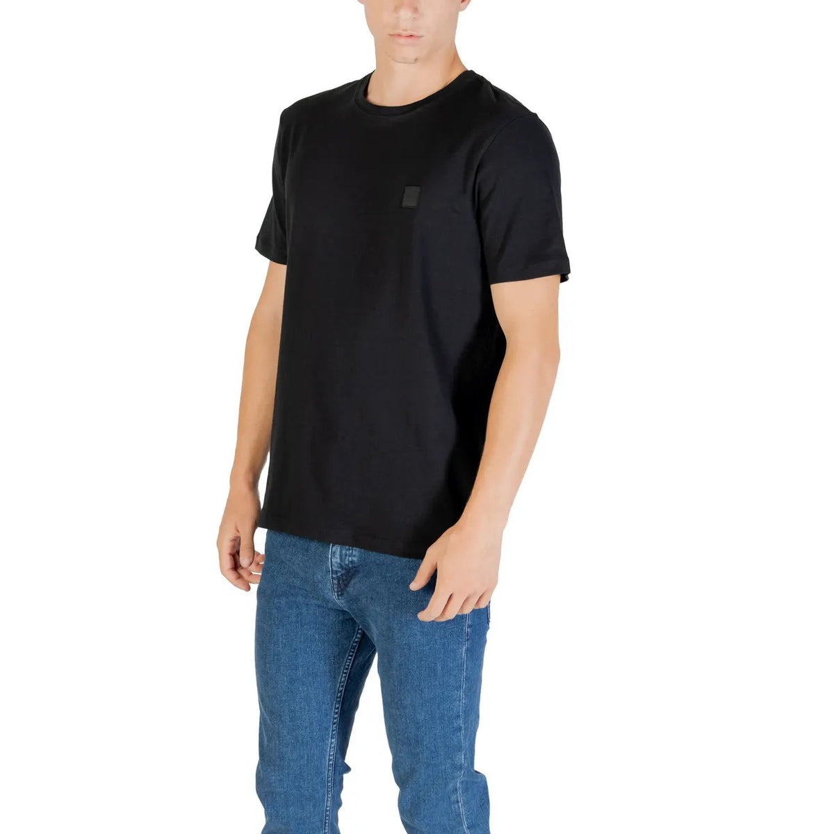 Boss Men's Black Cotton T-Shirt
