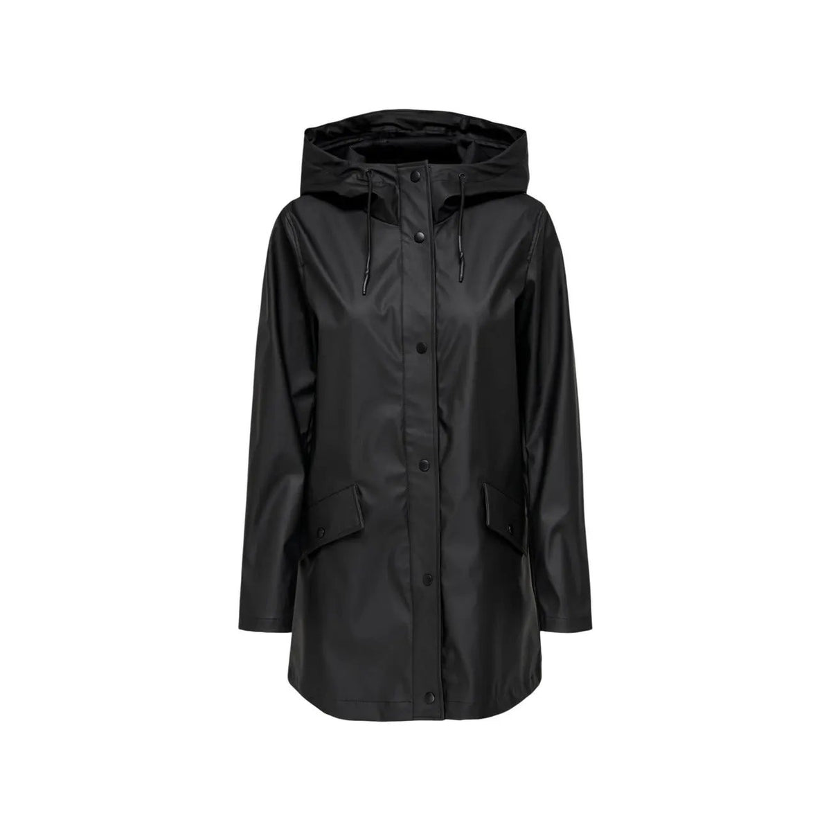 Only Women's Elisa Black Hooded Raincoat