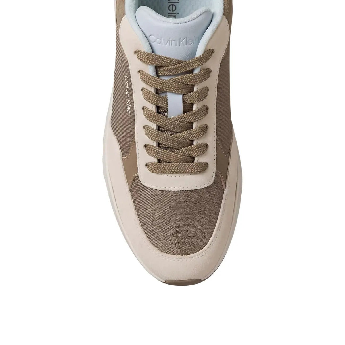 Calvin Klein Men's Beige Leather Sneakers
