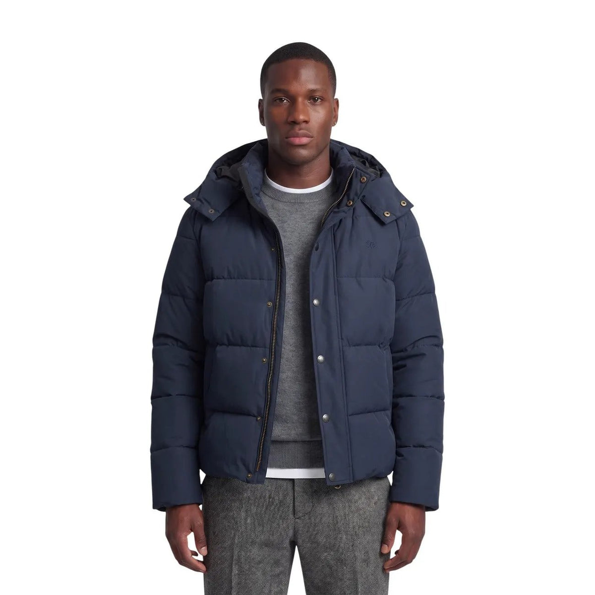 Superdry Men's Blue Premium Hooded Puffer Jacket