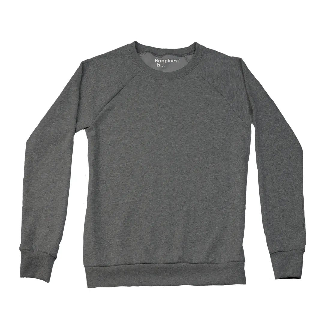 Women's Plain Crew Sweatshirt, Charcoal by Coloured Blanks