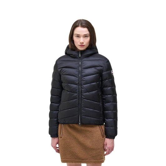 Colmar Originals women's quilted black nylon hooded jacket