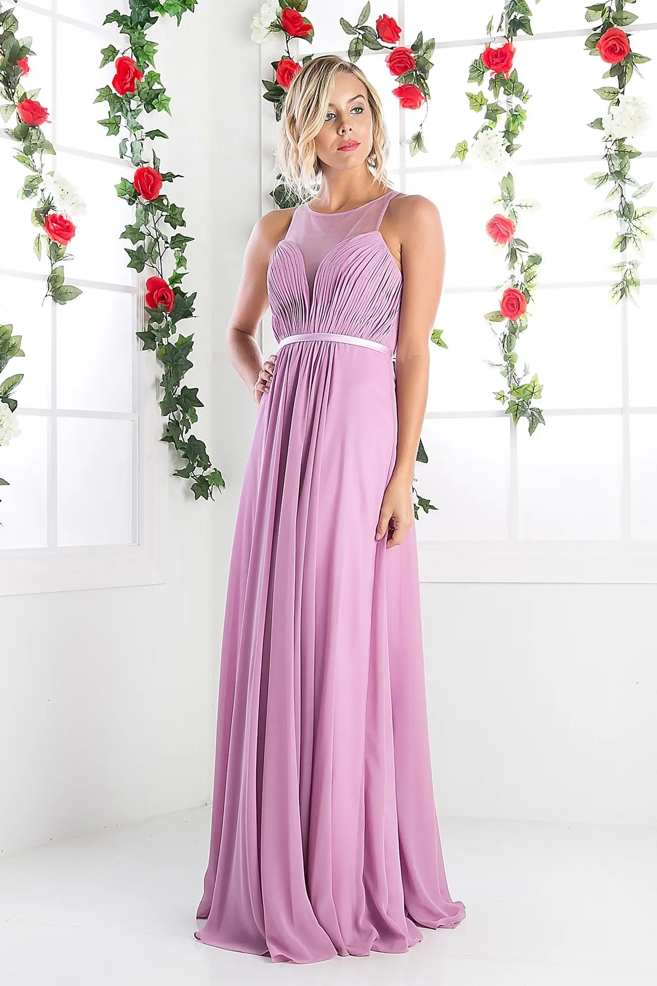 Long Illusion Sweetheart Dress by Tux-USA