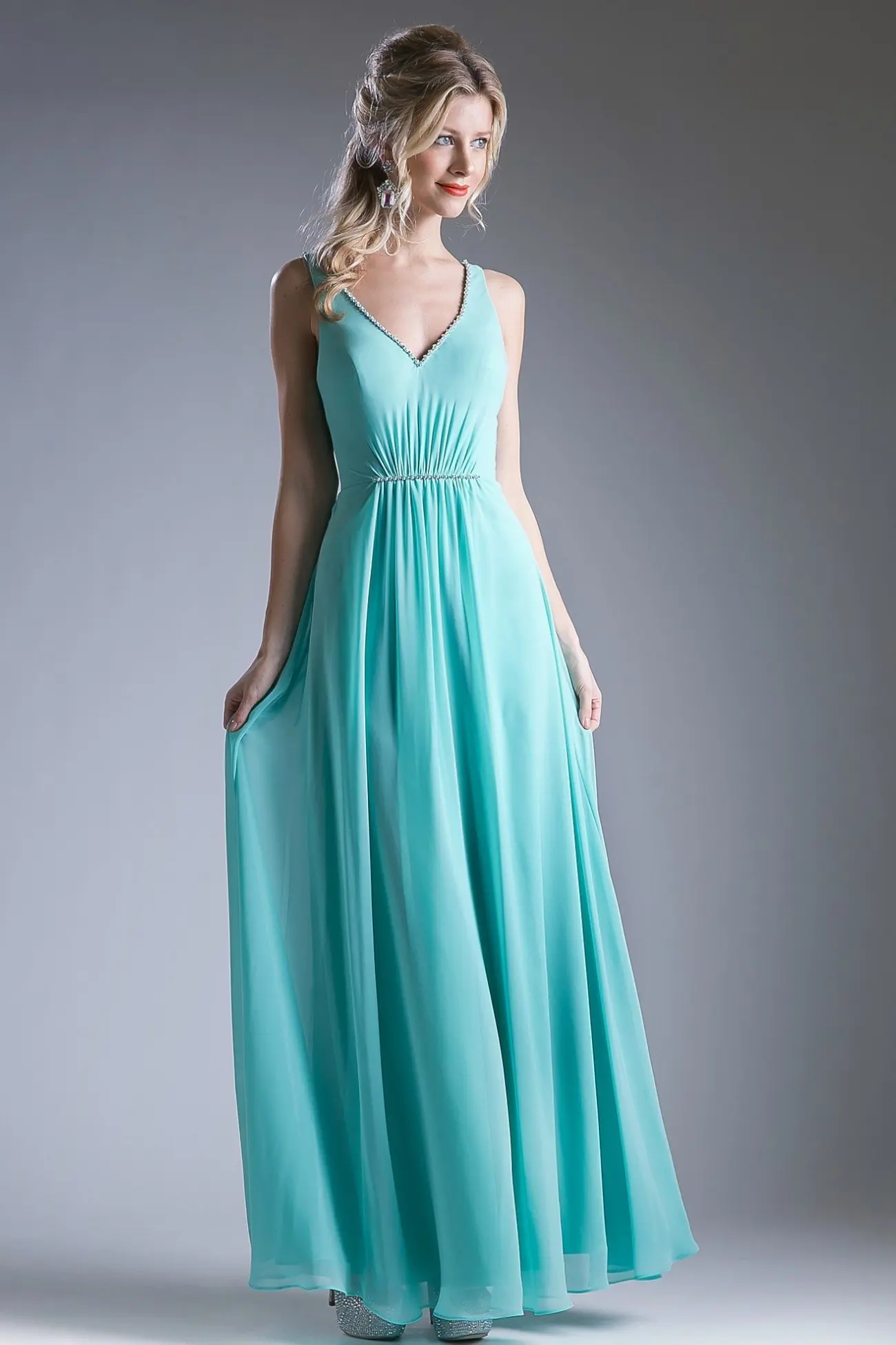Long Strappy Back Dress by Tux-USA